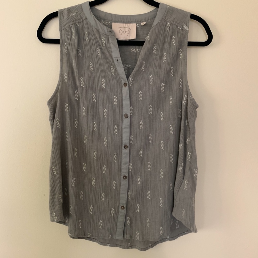 Anthro Vanessa Virginia Antalya Tank Top Arrows - Picture 2 of 4
